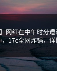 【独家】网红在中午时分遭遇真相沉沦其中，17c全网炸锅，详情围观